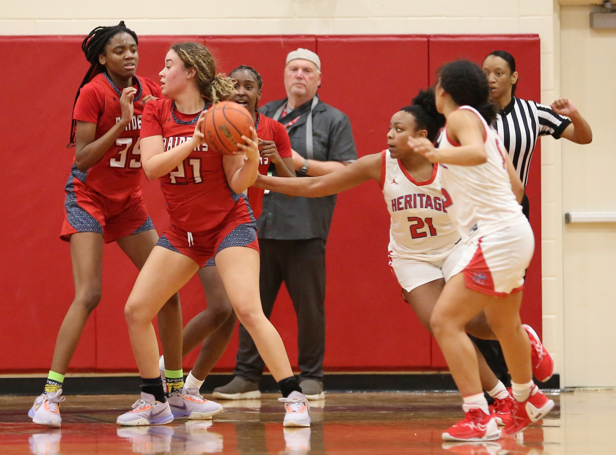 Midlothian Heritage Denton Ryan Texas girls basketball UIL 5A bi-district playoffs 021423 Brian McLean 6